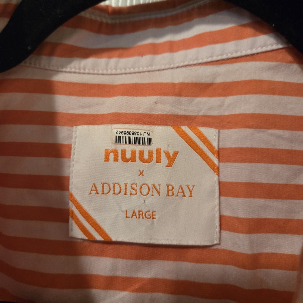 Addison Bay Women's Coral Striped Blouse - Picture 3 of 9